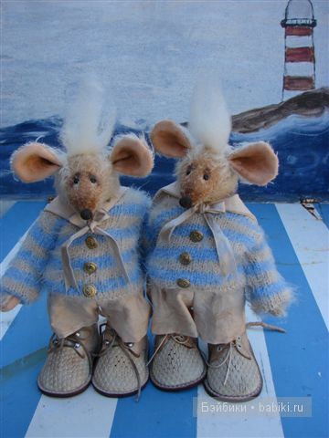 Авторские игрушки - мышки от  Marijke van Ooijen